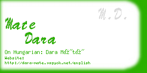 mate dara business card